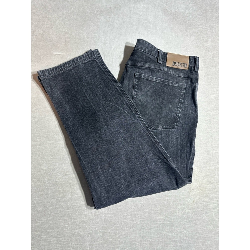 EUC Duluth Trading Company Jeans Men's 40x30 Black Denim Straight Flex Pants